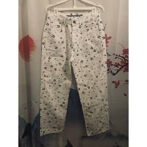 The Hundreds Skater Jeans White Denim Bomb AOP Pins